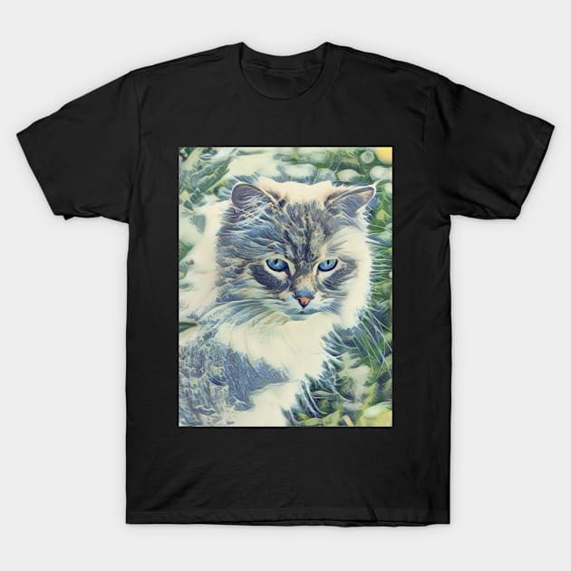 Blue Eyed Kitty T-Shirt by PhotoArts